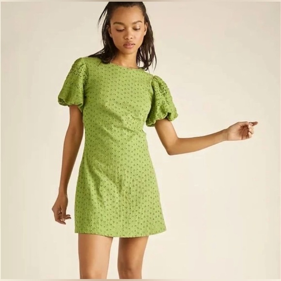 Free People Dresses & Skirts - Free People Green Eyelet Dress